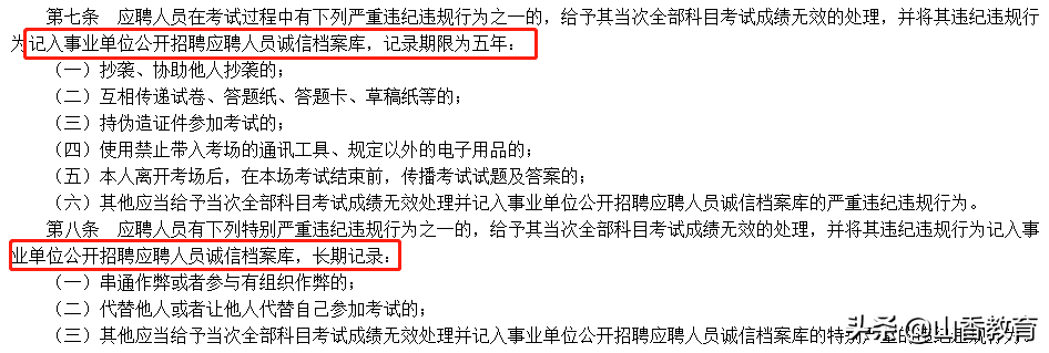 @全体招教考生：这几种行为会记入诚信档案！小心五年不能考编