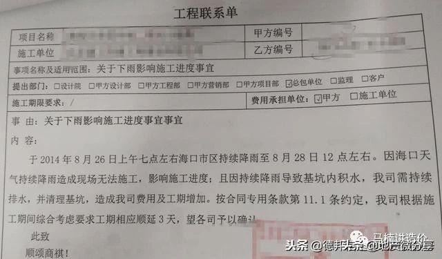 工程联系单、工程变更单、工程签证单