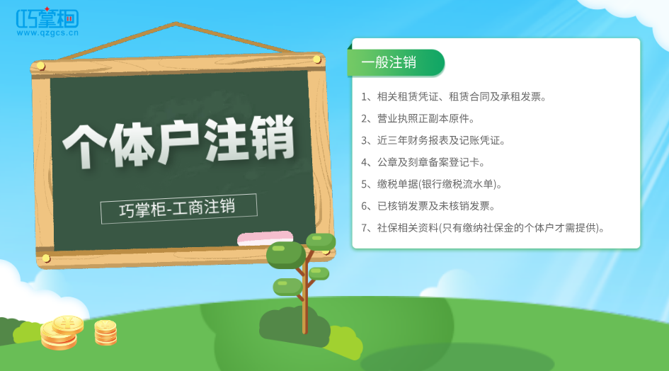 个体工商户注销营业执照需要什么资料-巧掌柜