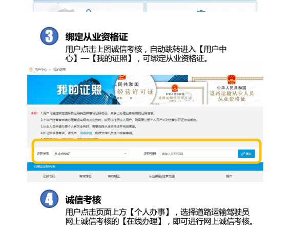 普通货运车辆异地年审、从业资格证换发、诚信考核....上这个系统“一网通办”